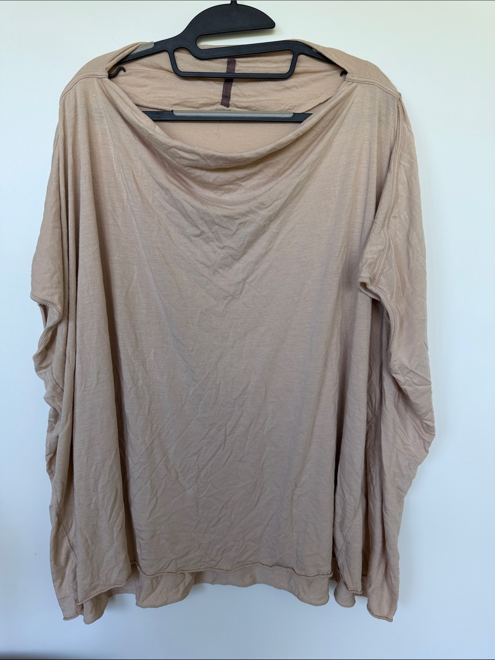 Neutral Beige Oversized Lightweight Top
